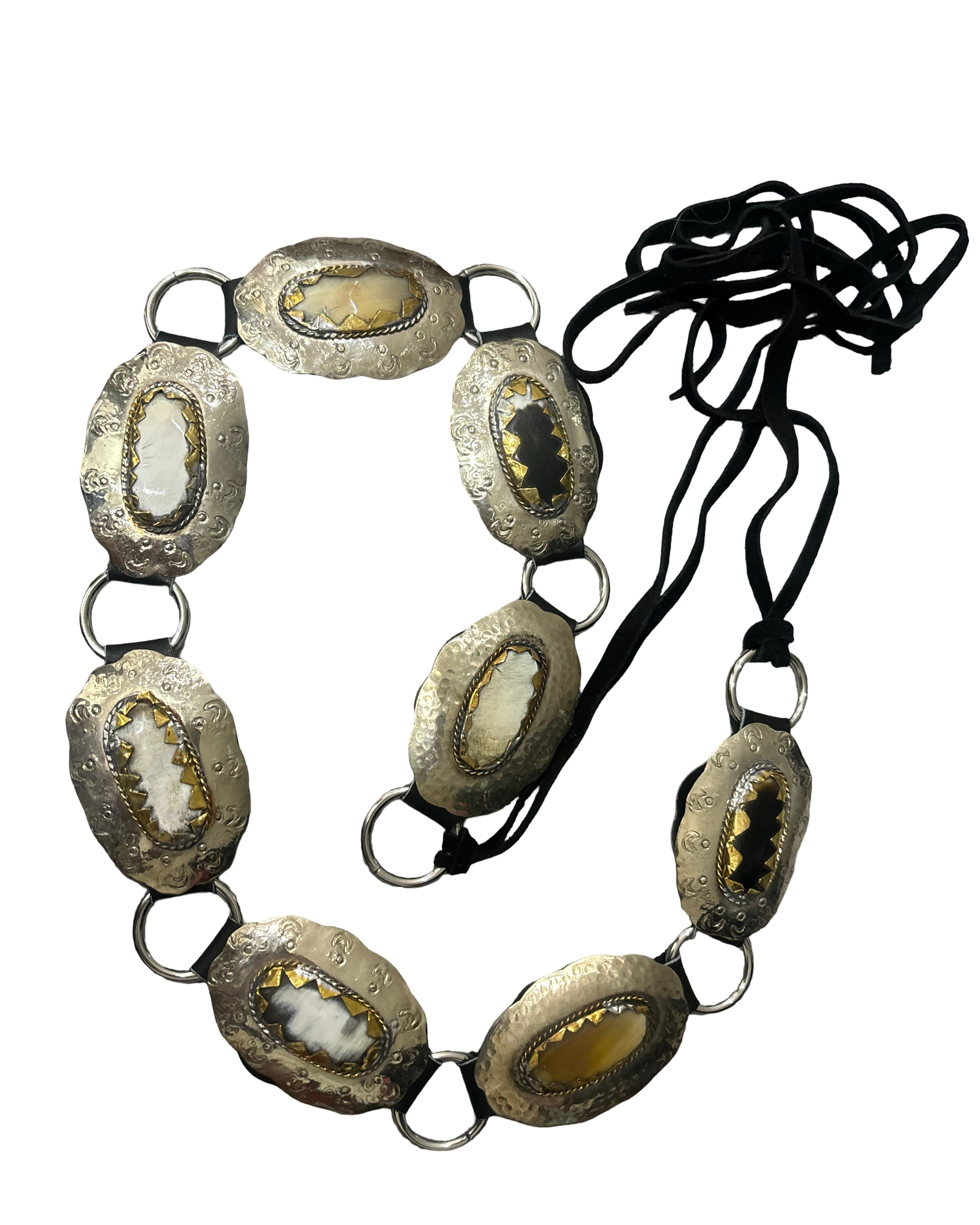 The Aurelia Belt - Carbon Black Leather Tie and Silver Hardware