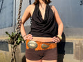 The Last Call Belt - Beach Brown Leather with Copper and natural stone