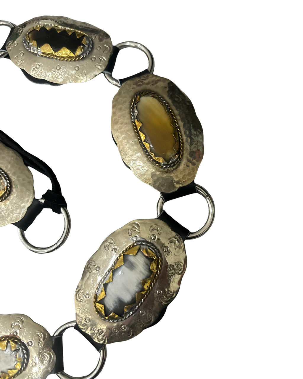 The Aurelia Belt - Carbon Black Leather Tie and Silver Hardware